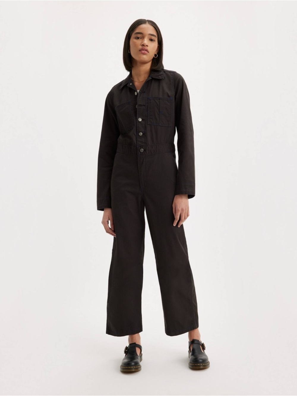 Levi’s Women’s Black Standard Fit One Piece Coveralls Jumpsuit - Size Large L